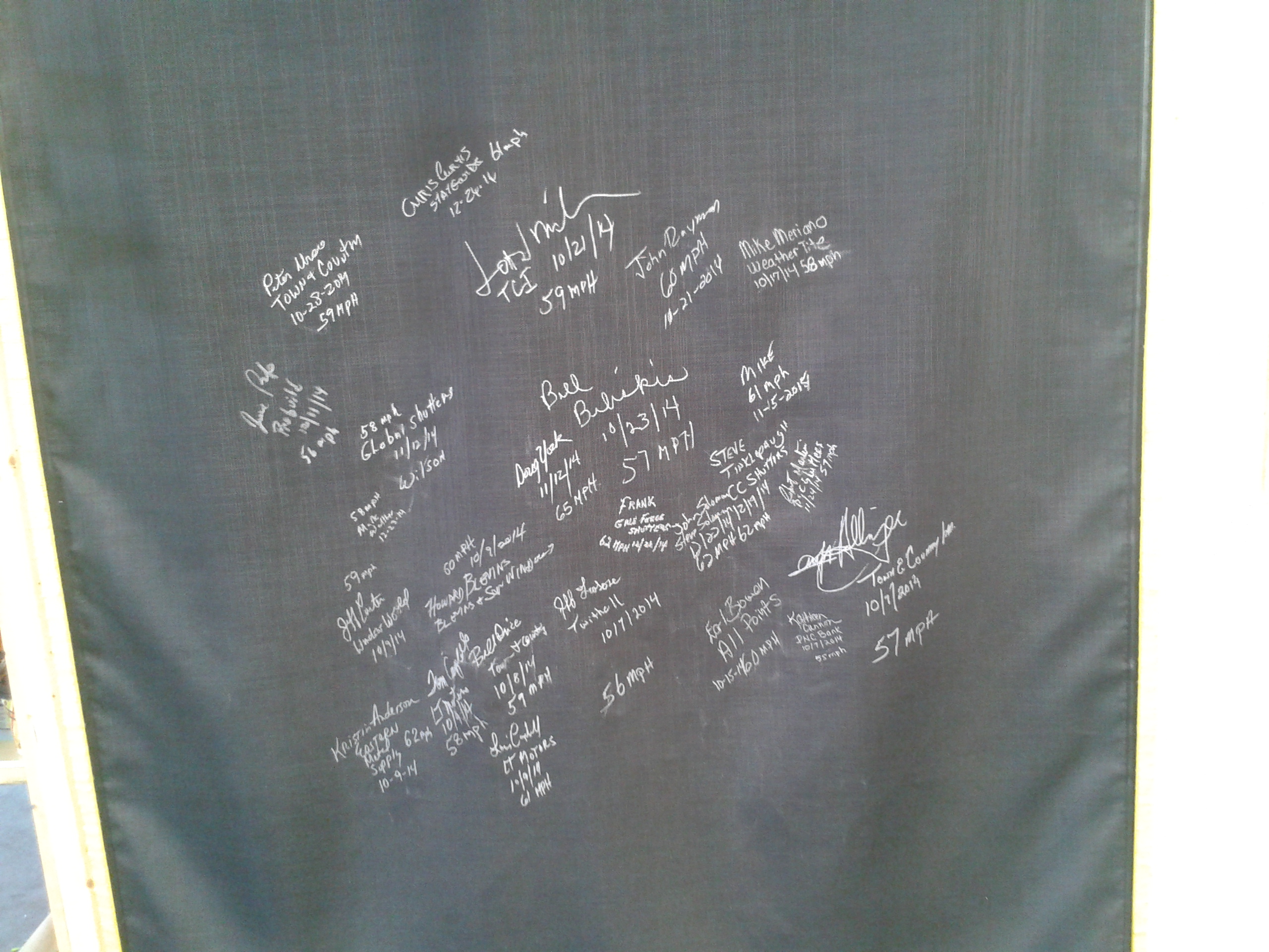 CHPXL impact and wind testing photos